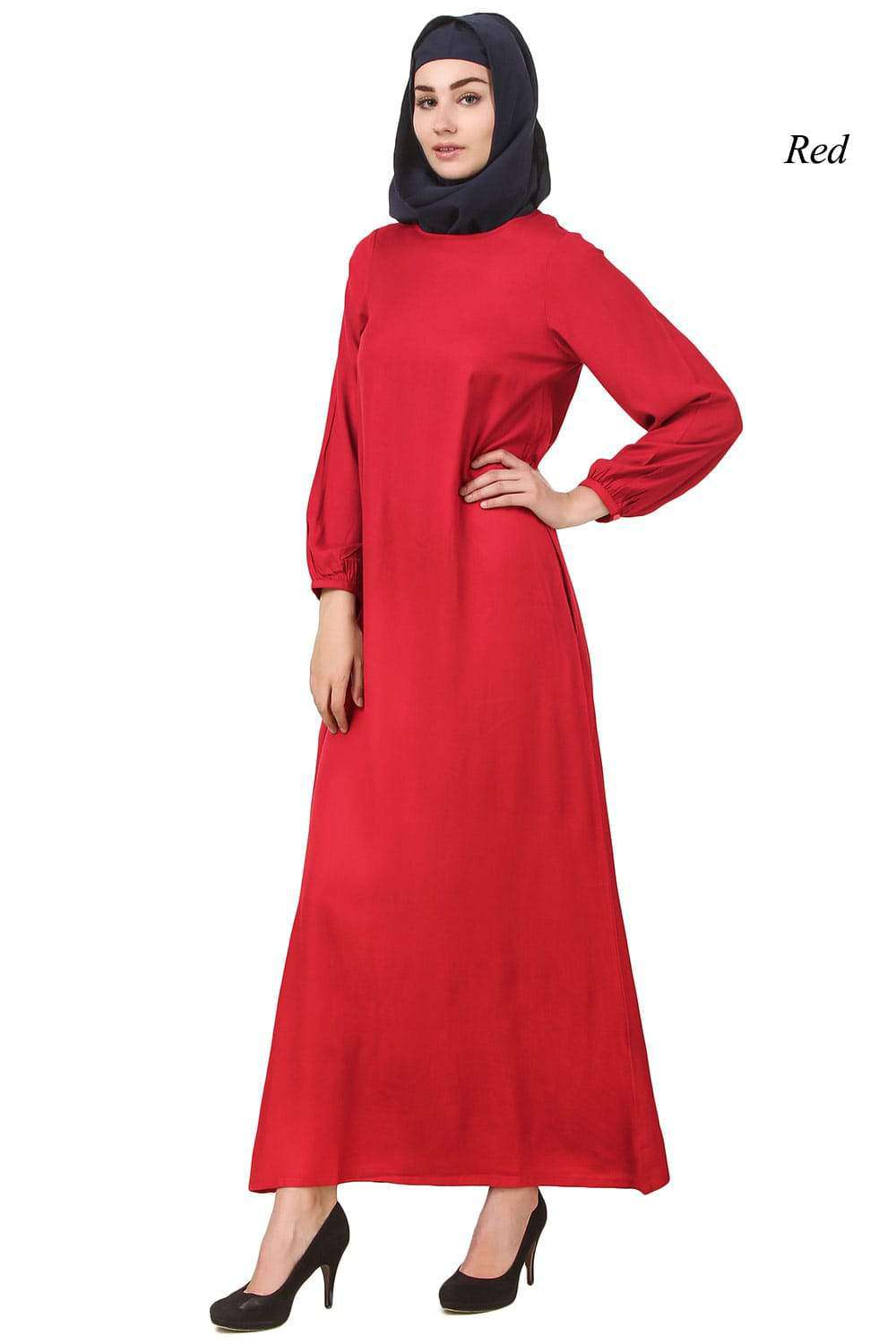 Masarrah Rayon Abaya Red