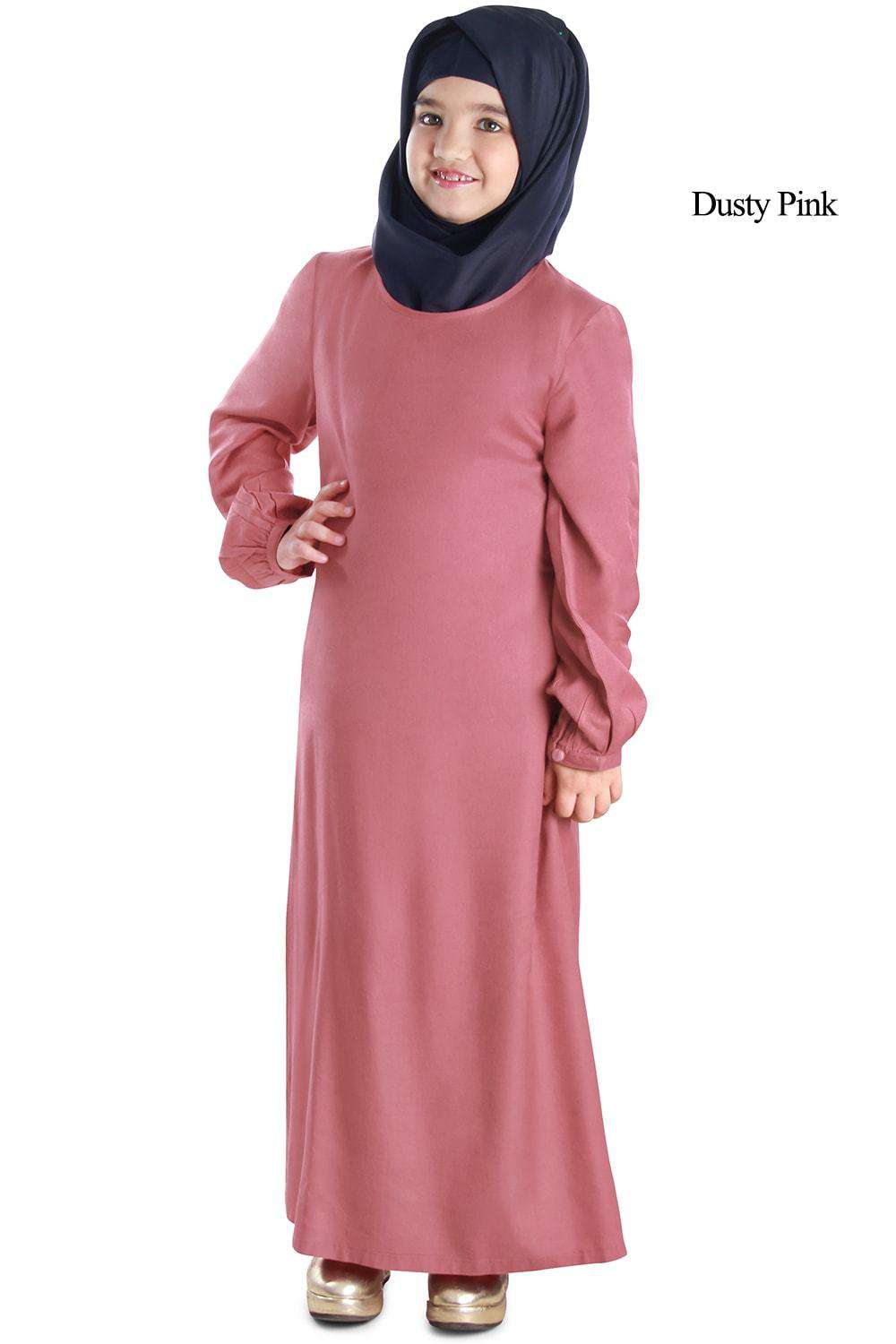 Masarrah Rayon Kid's Abaya Dusty Pink