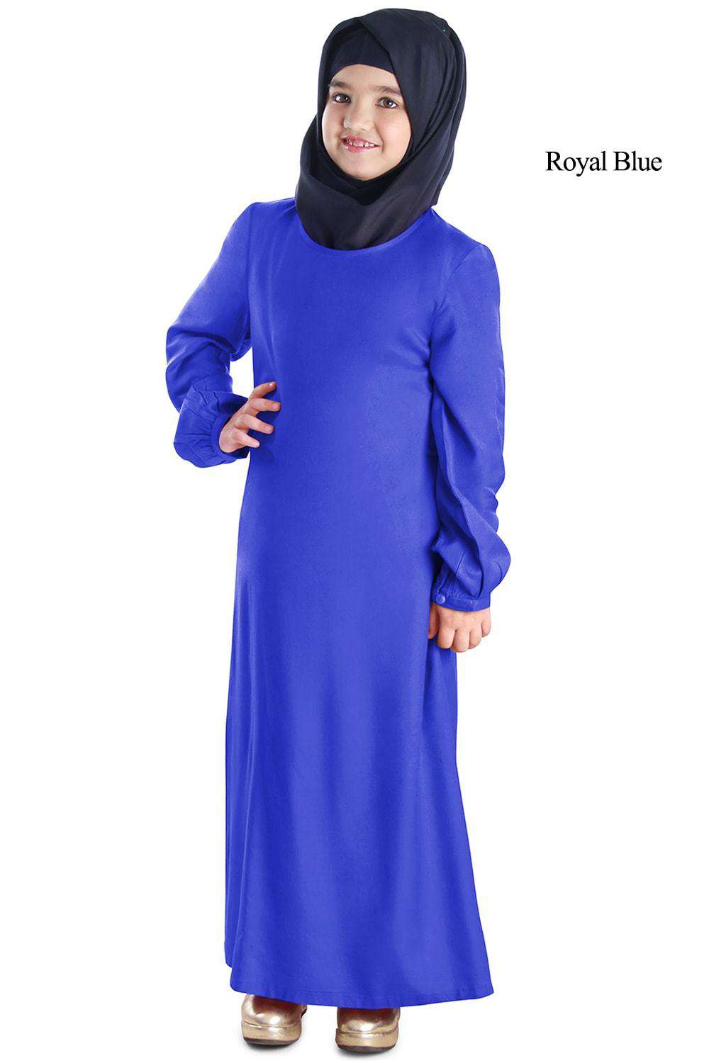 Masarrah Rayon Kid's Abaya Royal Blue