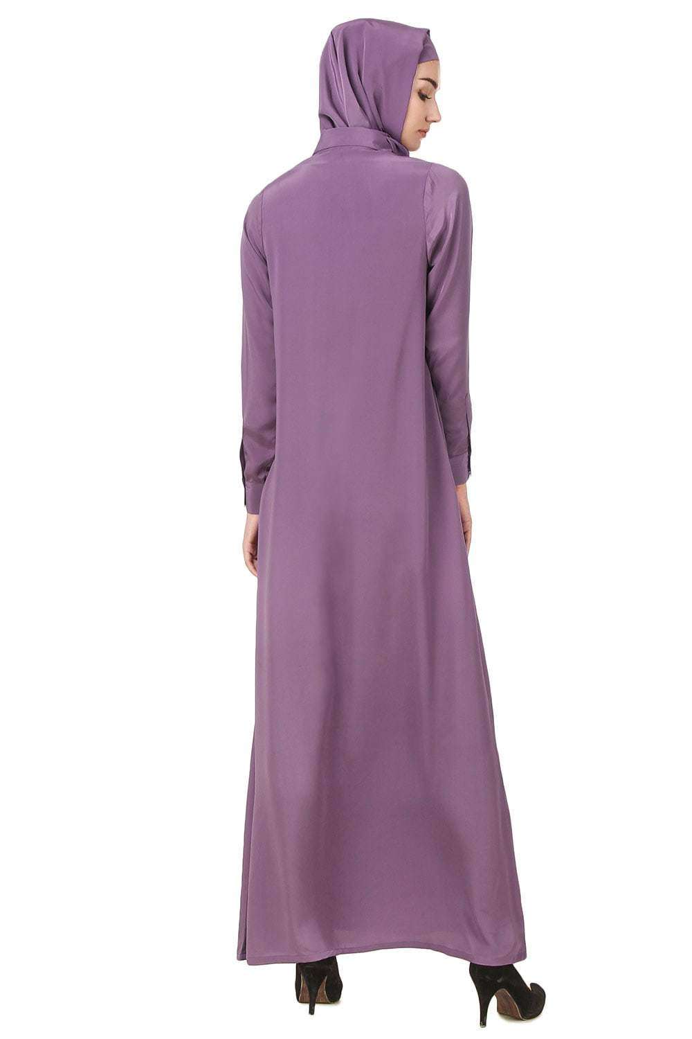 Sumaira Front Open Crepe Abaya