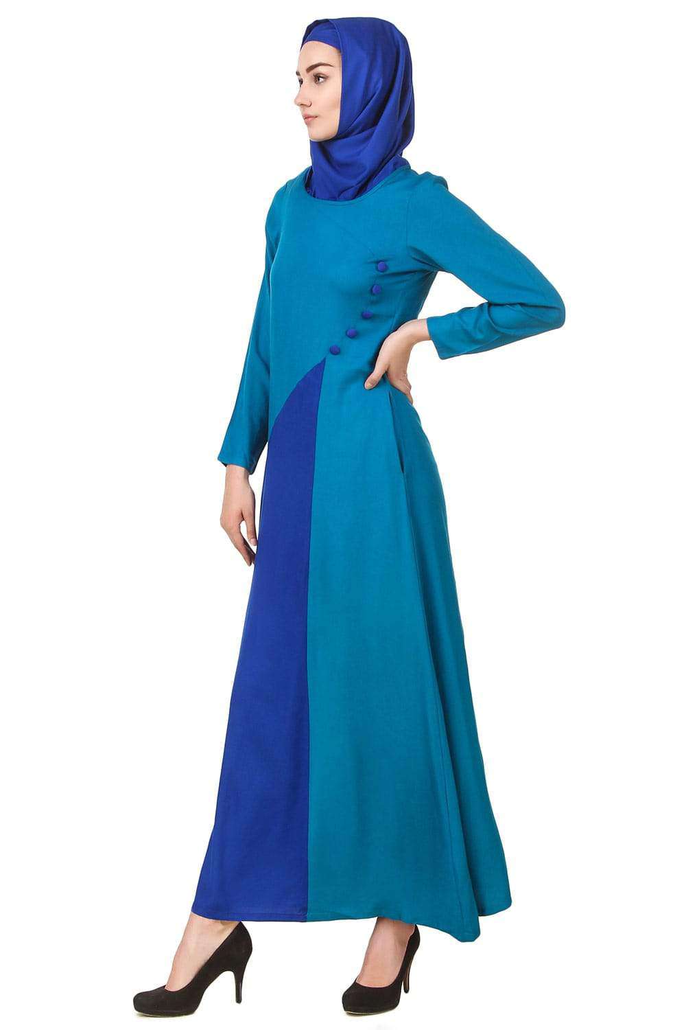 Shabina Dual Colour Rayon Abaya