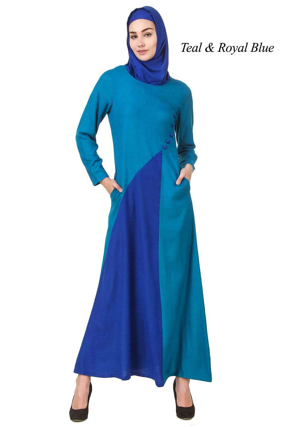 Shabina Dual Colour Rayon Abaya