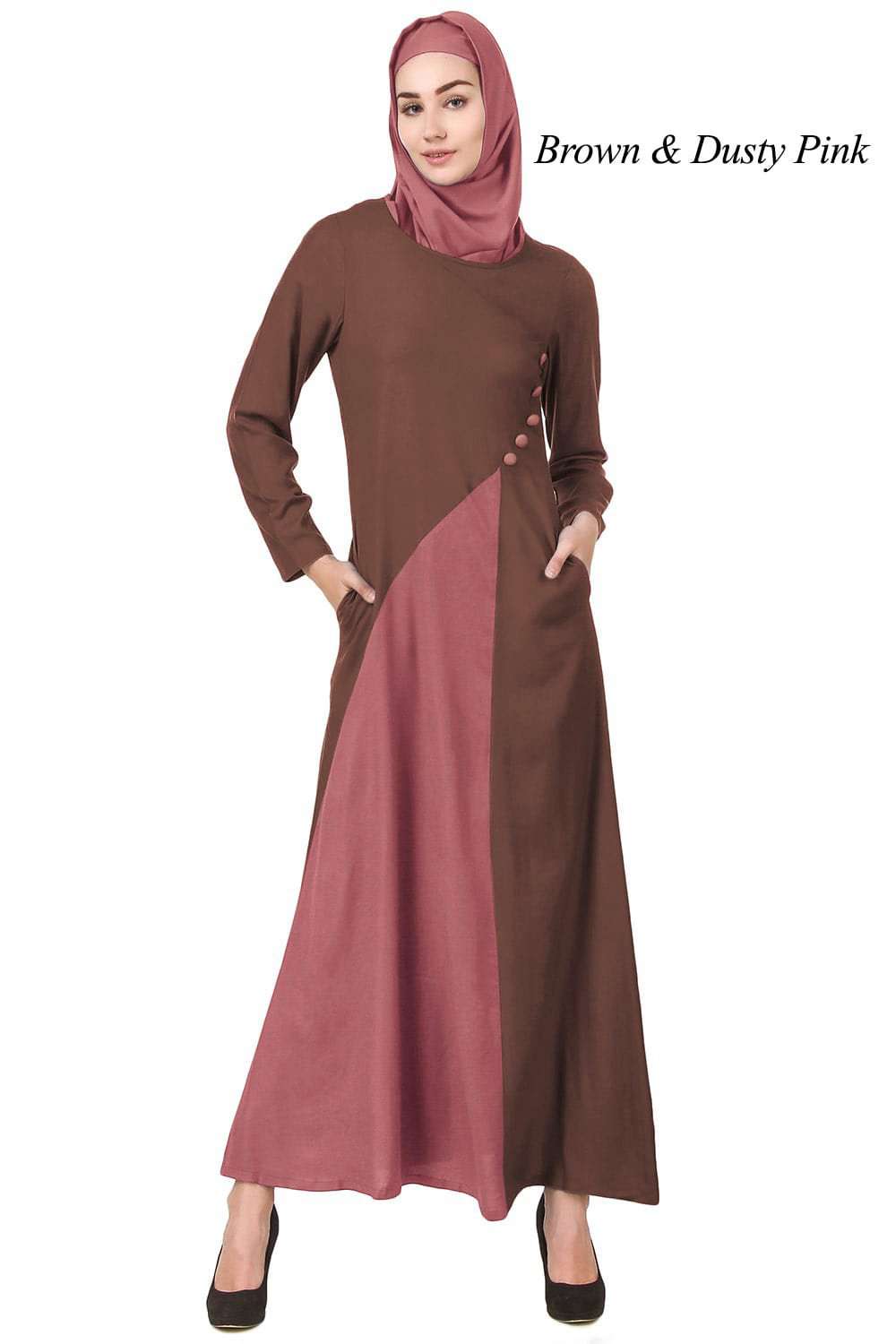 Shabina Dual Colour Rayon Abaya