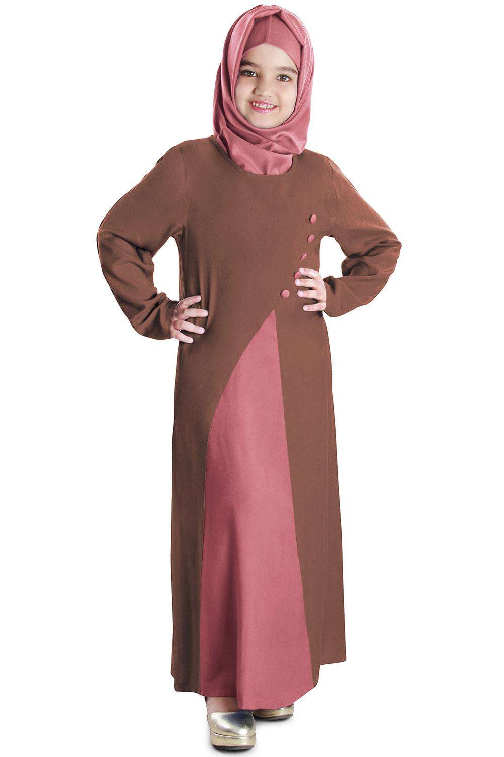 Shabina Dual Colour Rayon Kid's Abaya