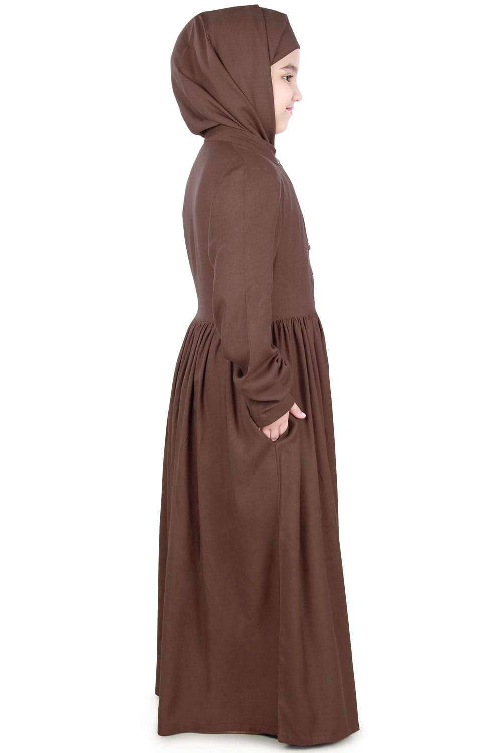 Rizqin Rayon Kid's Abaya Side