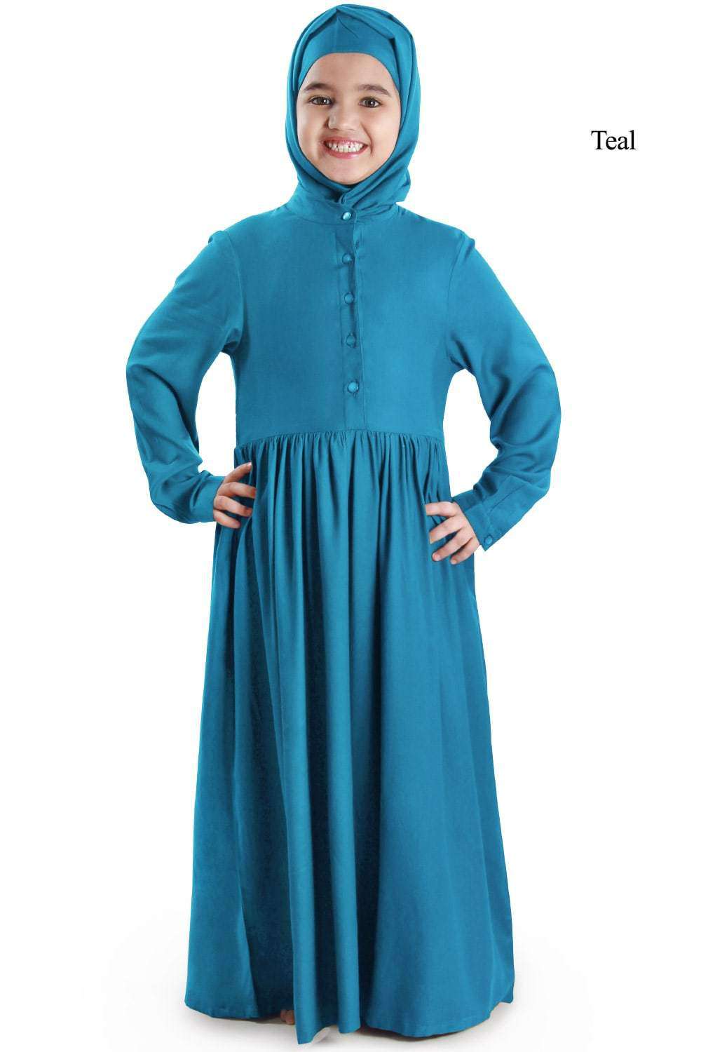 Rizqin Rayon Kid's Abaya Teal