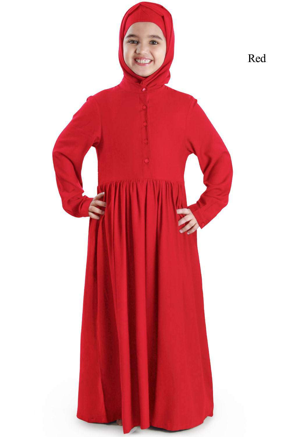 Rizqin Rayon Kid's Abaya Red