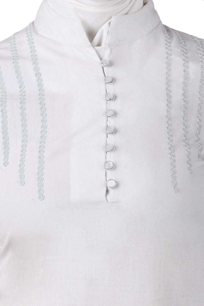 Hajna White Cotton Abaya Design