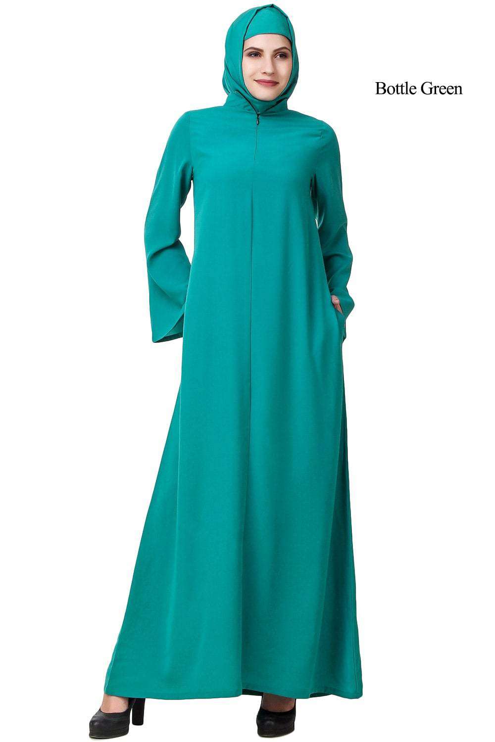 Mateenah Abaya Bottle Green