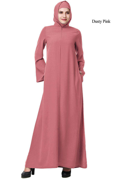 Mateenah Abaya Dusty Pink