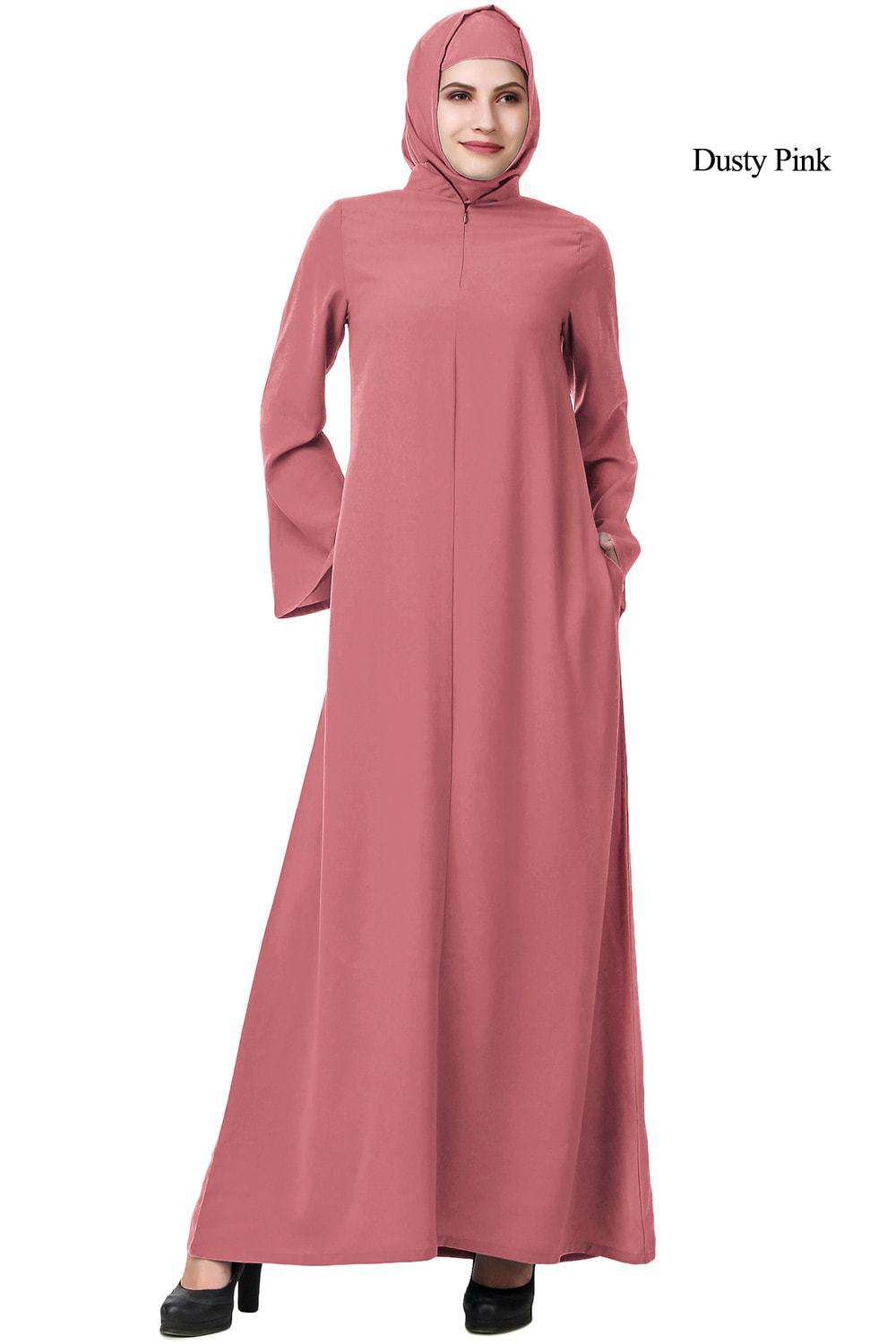 Mateenah Abaya Dusty Pink