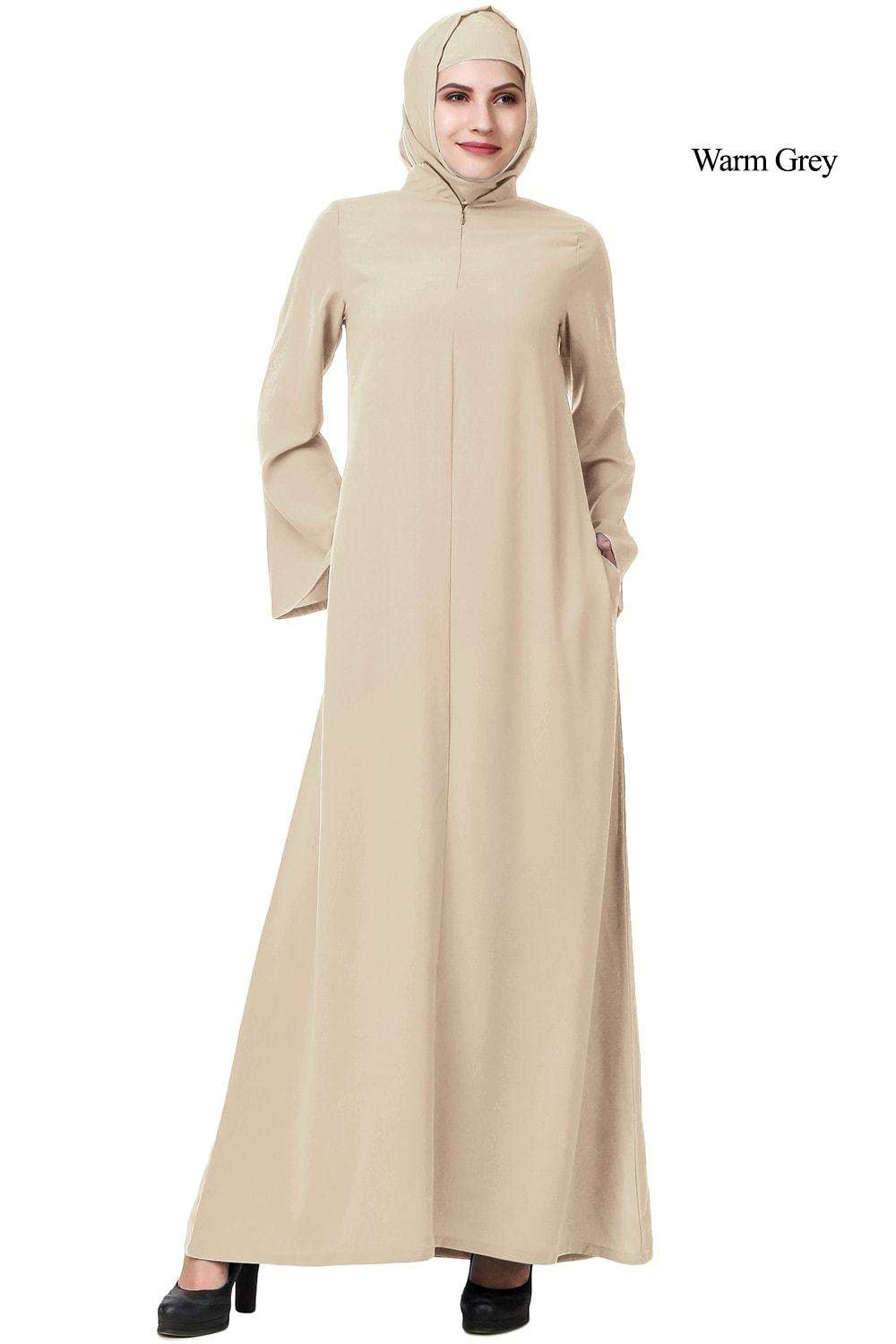 Mateenah Abaya Warm Grey