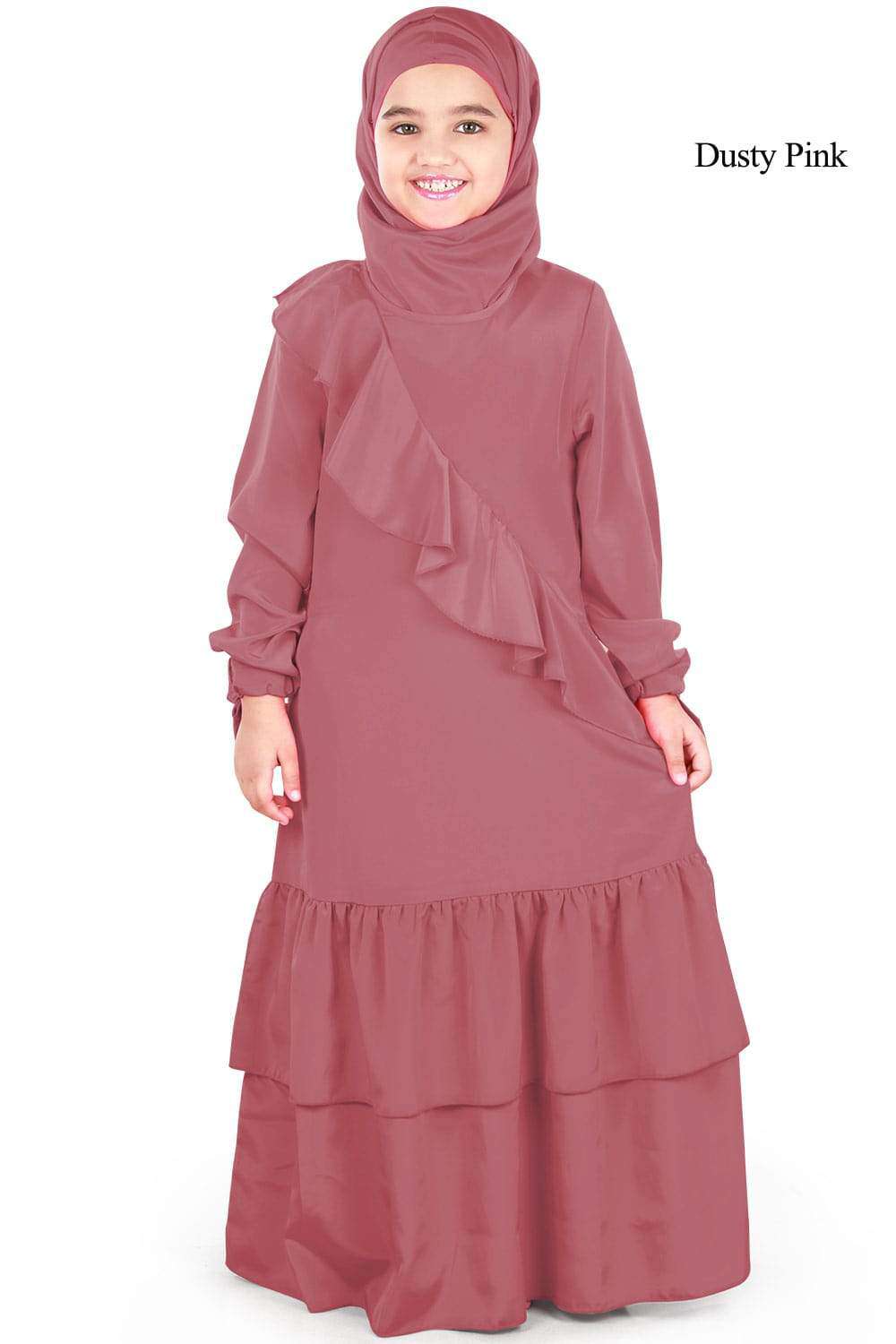 Rahilah Kid's Abaya Dusty Pink