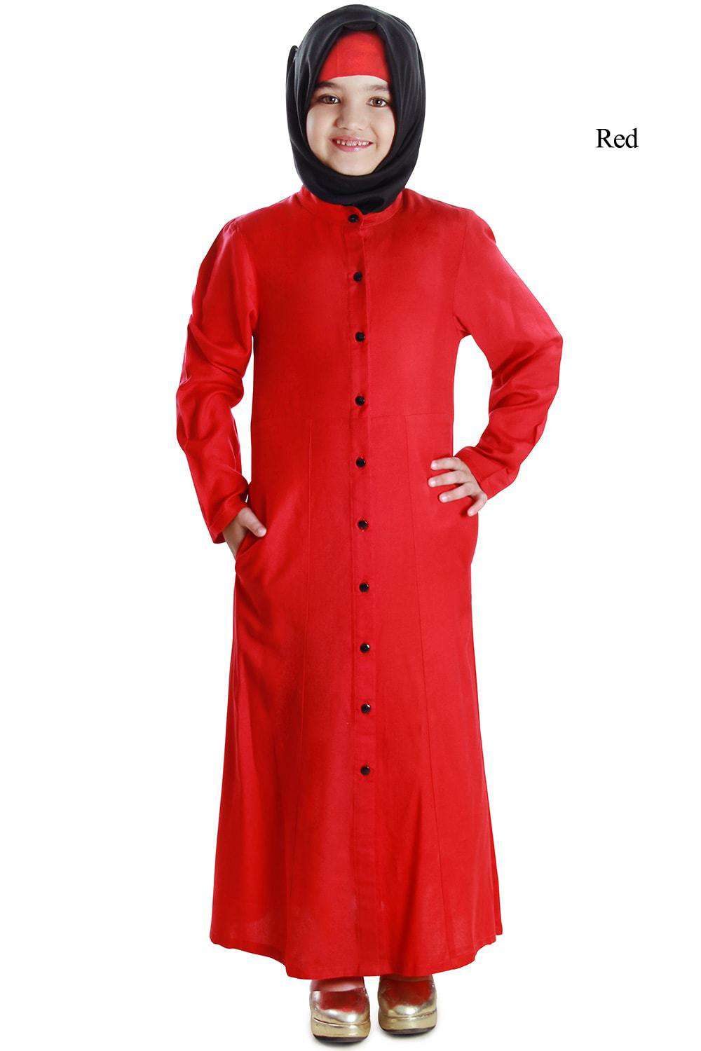 Waseemah Kid's Abaya Red