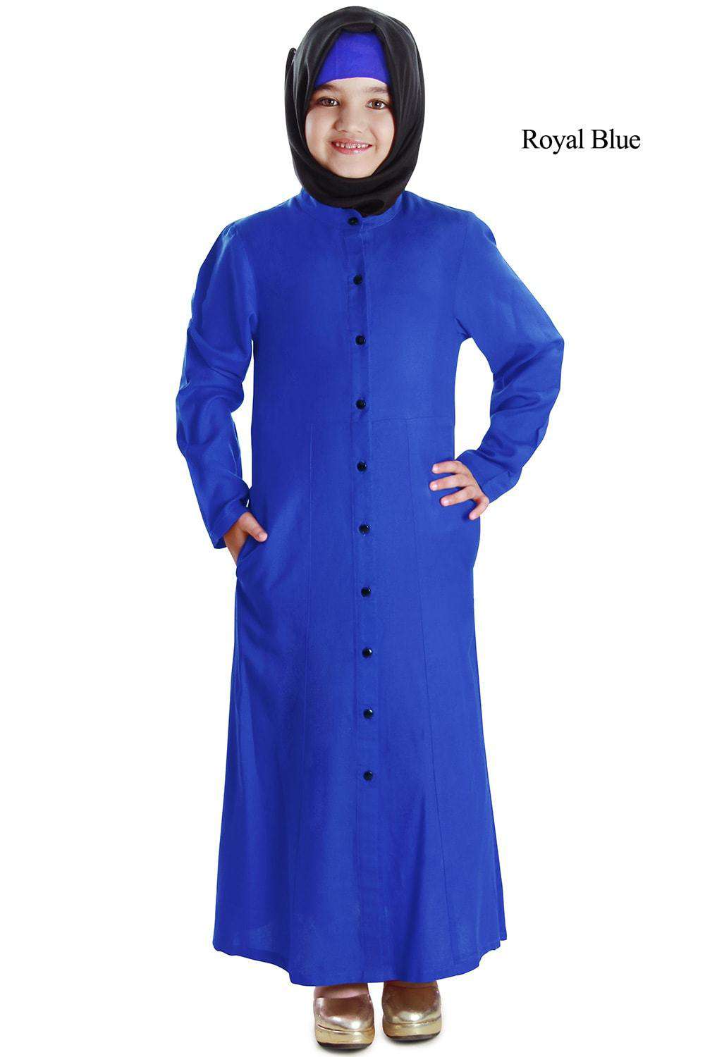 Waseemah Kid's Abaya Royal Blue