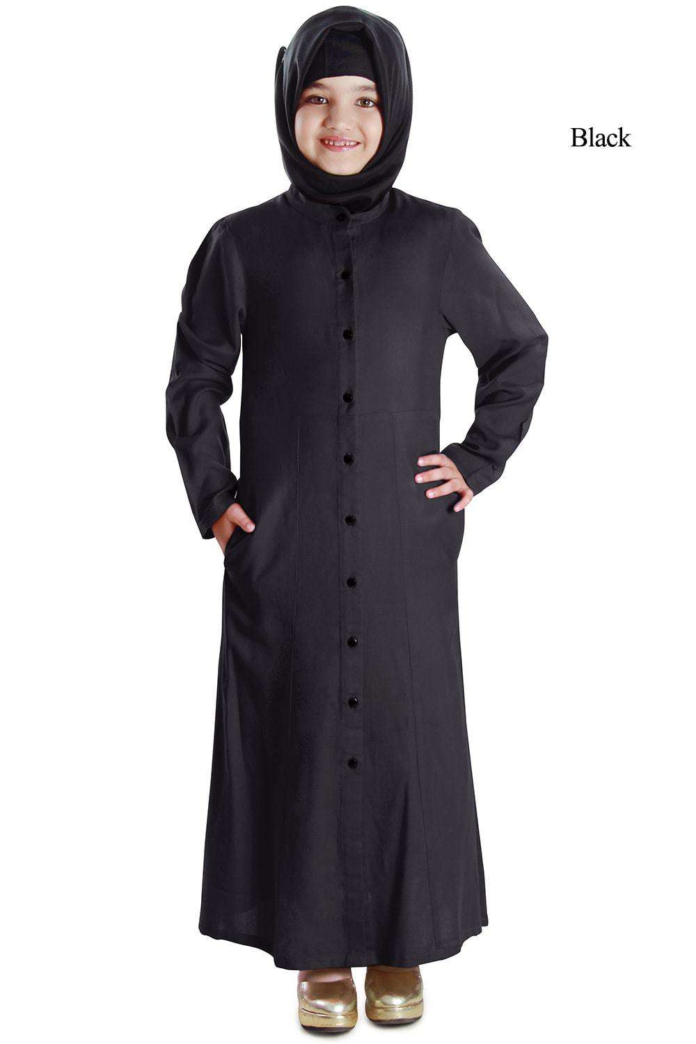 Waseemah Kid's Abaya Black