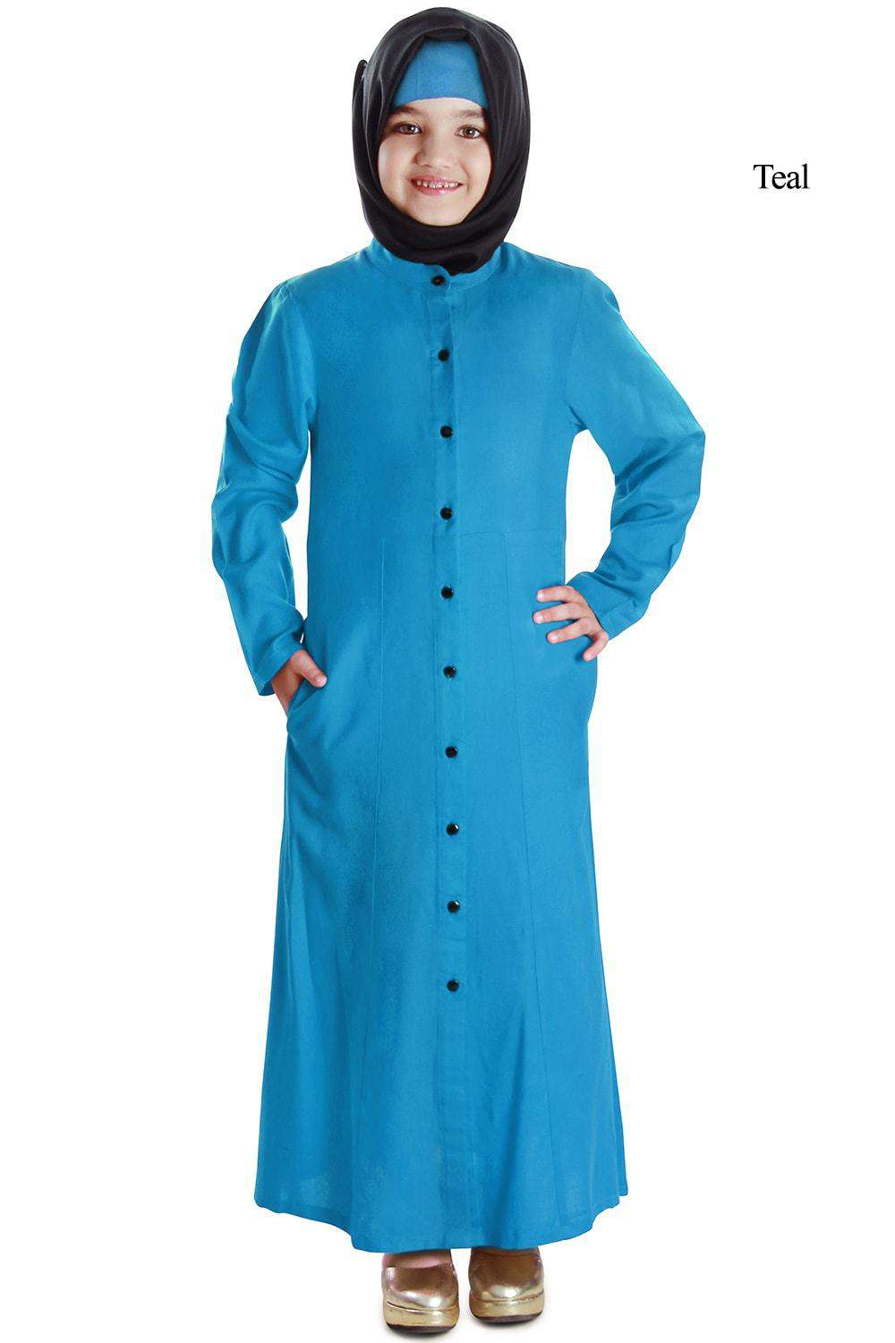 Waseemah Kid's Abaya Teal