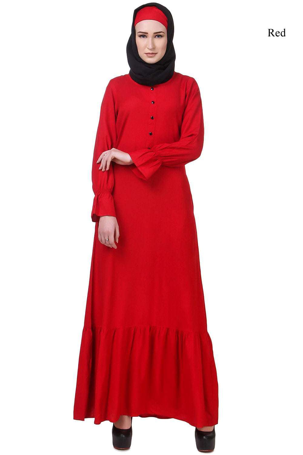 Bushra Abaya Red