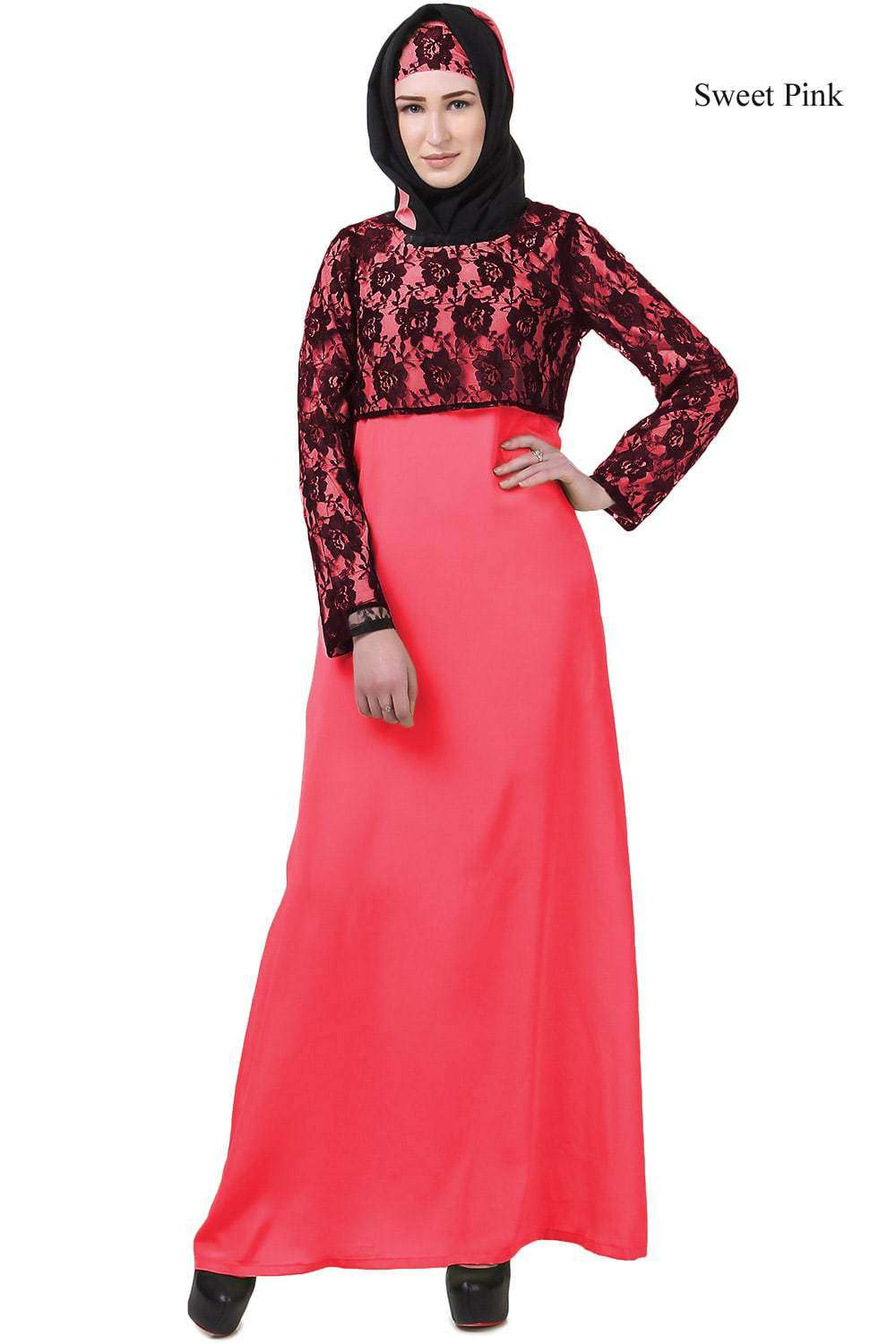 Faeezah Abaya Sweet Pink