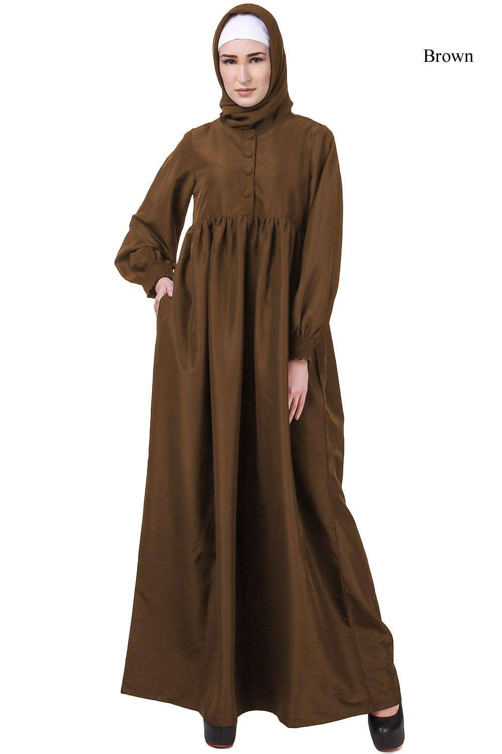 Humaira Maternity Abaya Brown