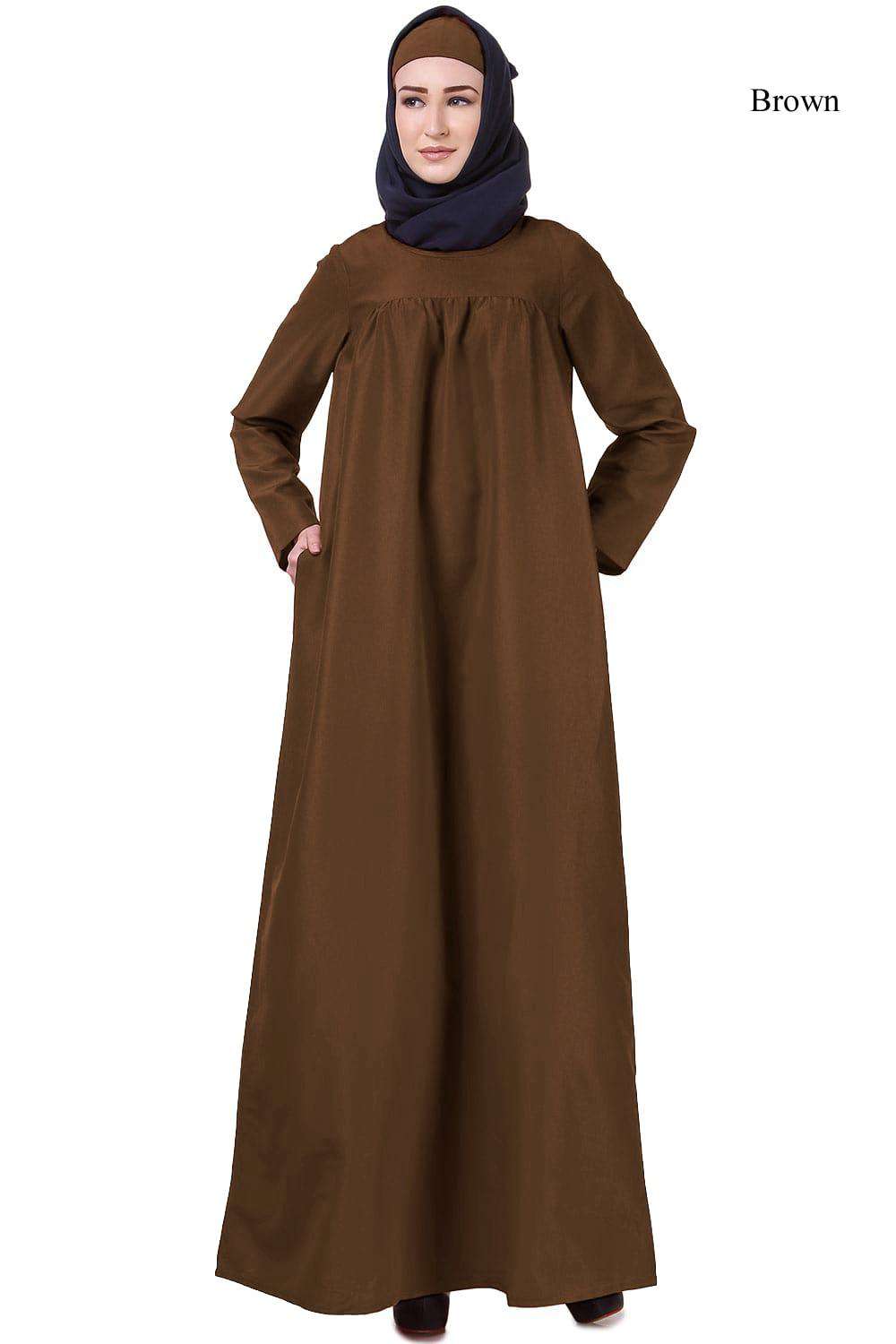 Latifa Maternity Abaya Brown