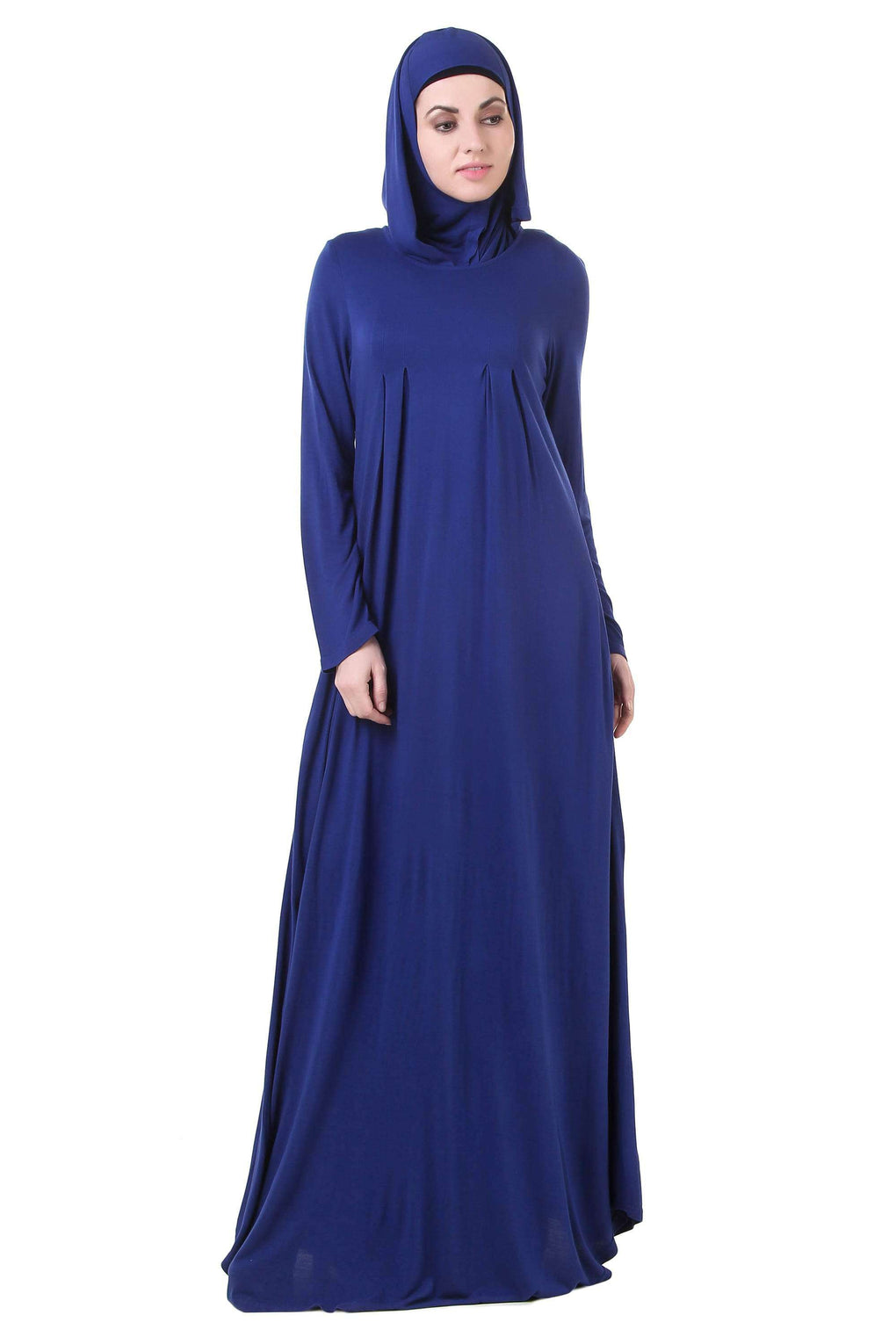 Royal Blue Jersey Abaya AY-708