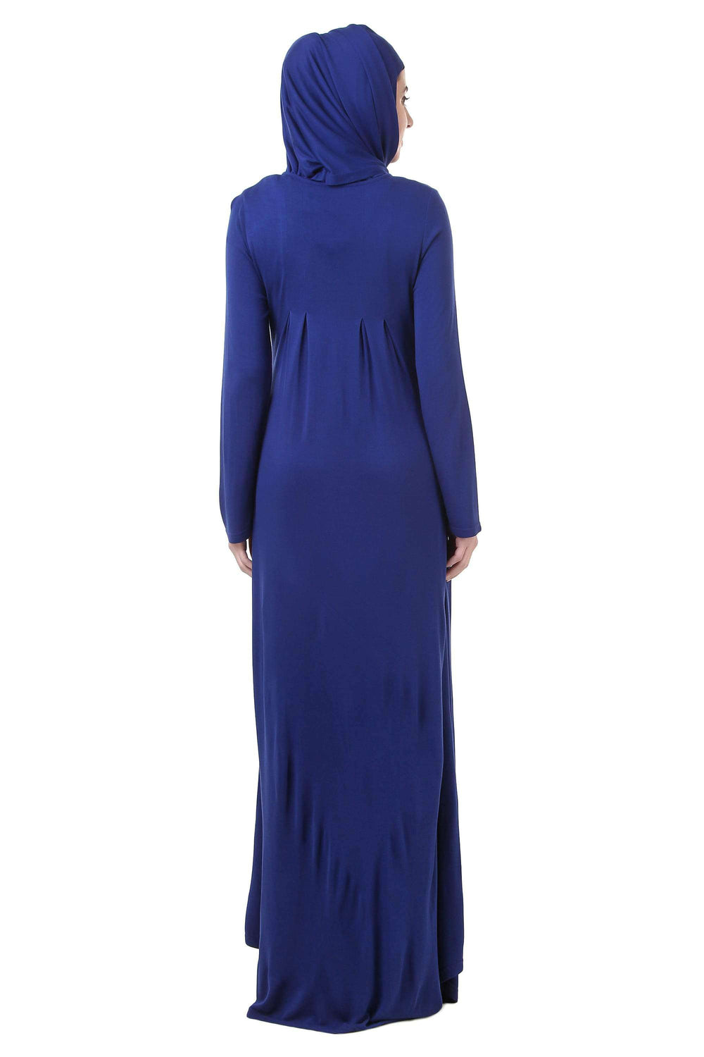 Royal Blue Jersey Abaya AY-708