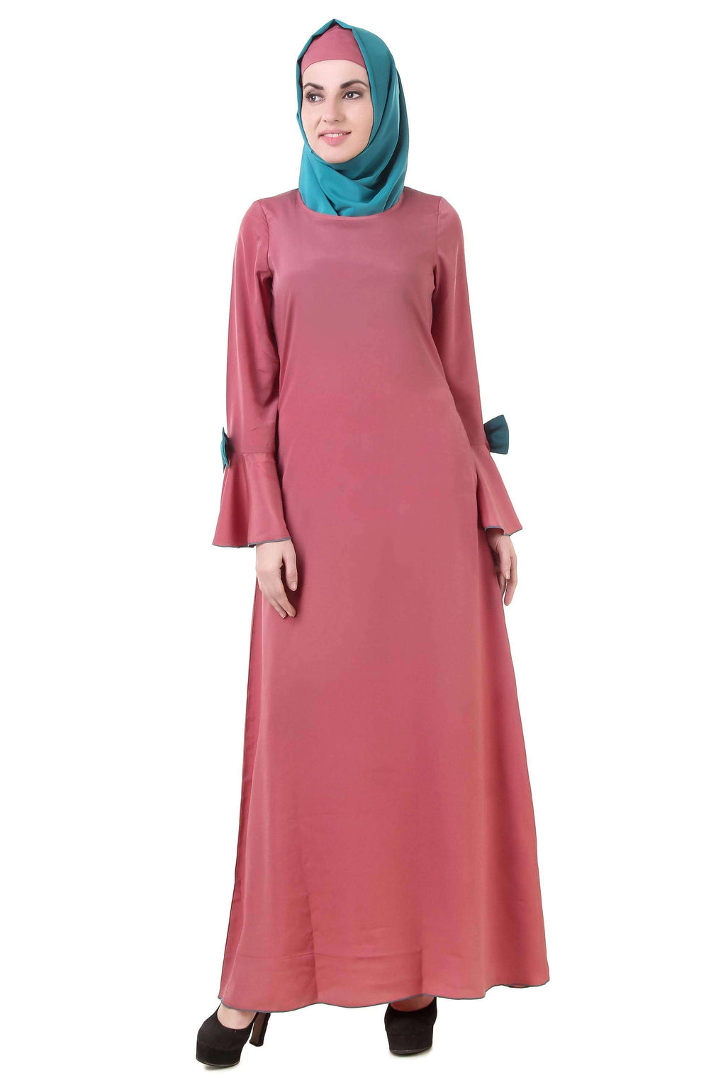 Dusty Pink Crepe Abaya AY-709