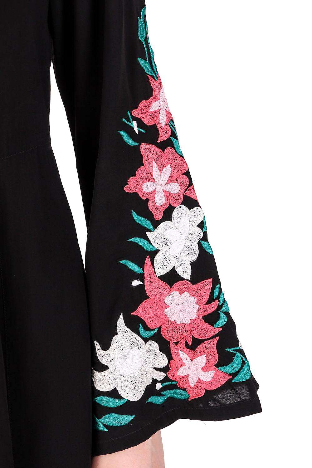 Embellished Bell Sleeve Umbrella Abaya Sleeves