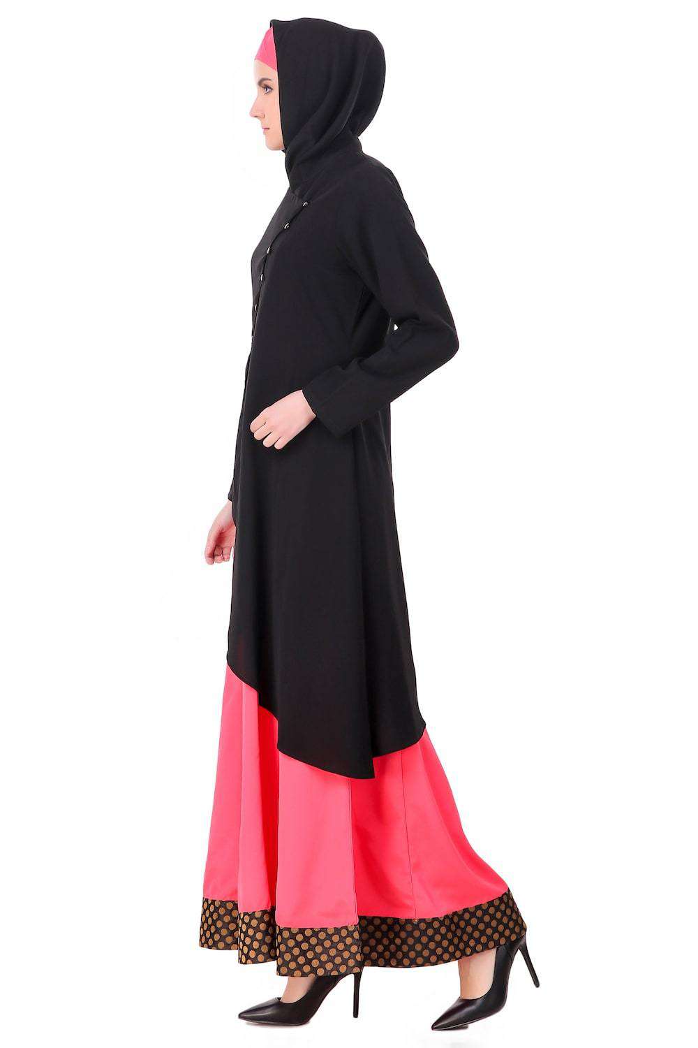 Buy Dual Layer Cross Over Jacket Abaya Online AY-739 | MyBatua ...