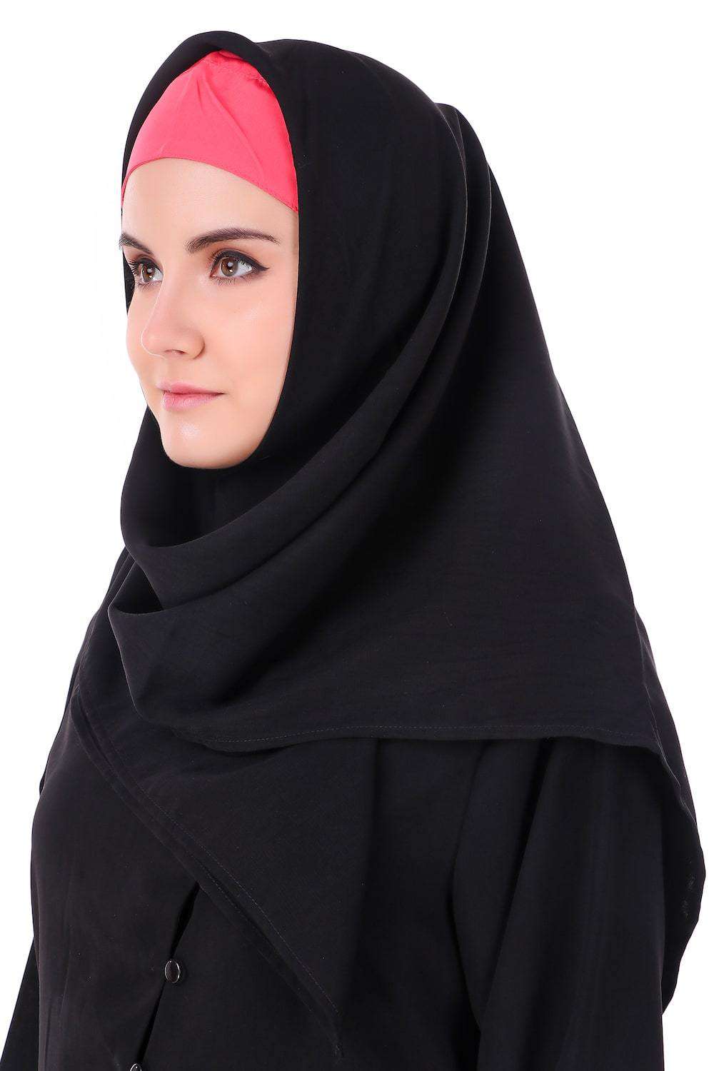 Dual Layer Cross Over Jacket Abaya Hijab