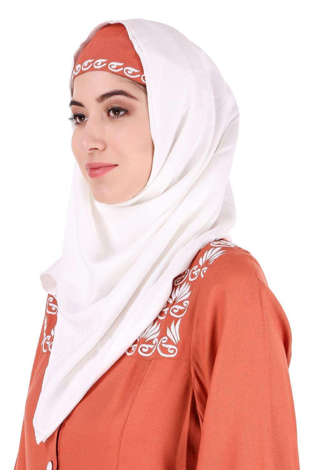 Embellished Yoke Formal Abaya Hijab