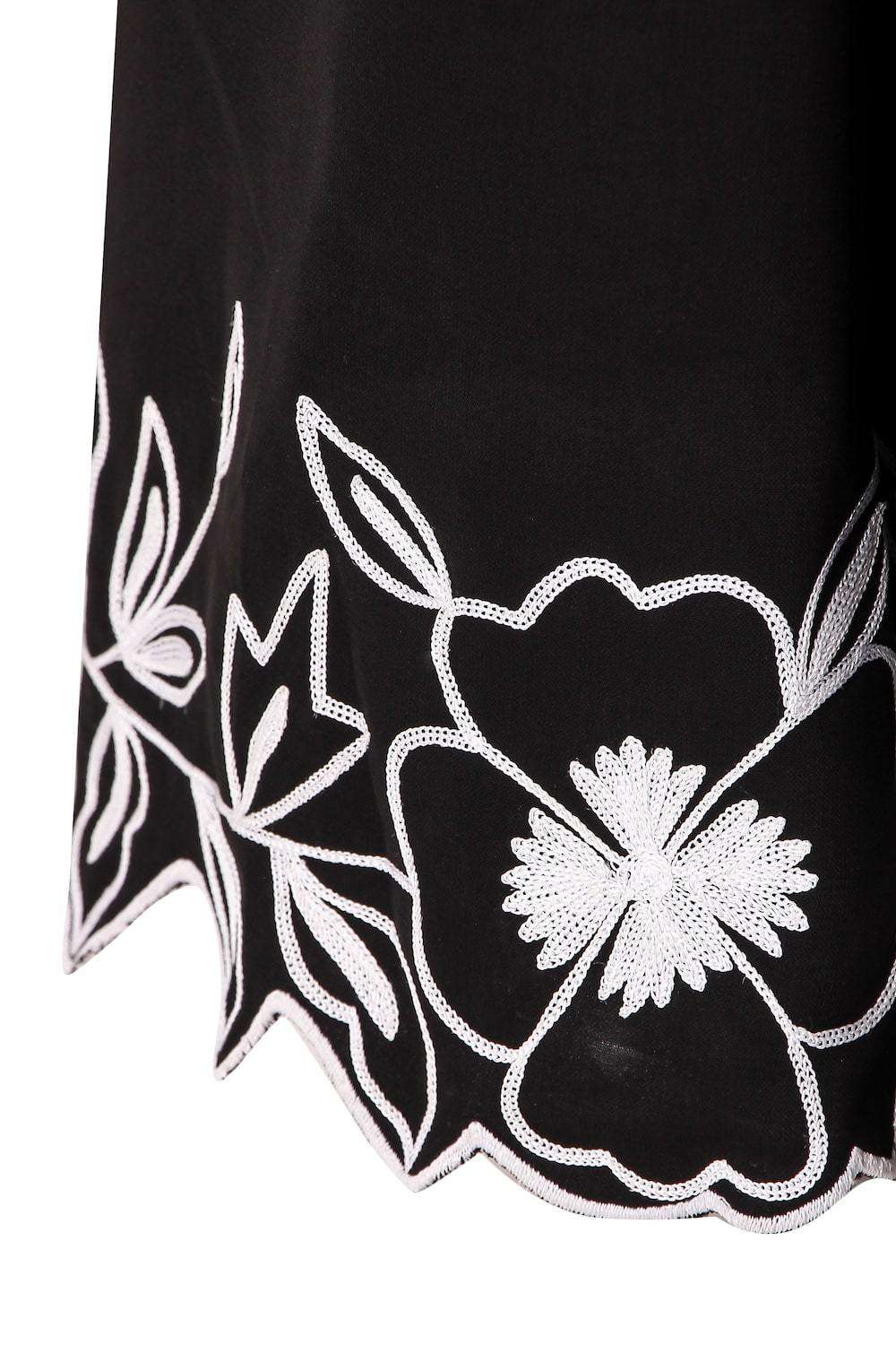 Embellished Scalped Bottom Anarkali Abaya Embroidery
