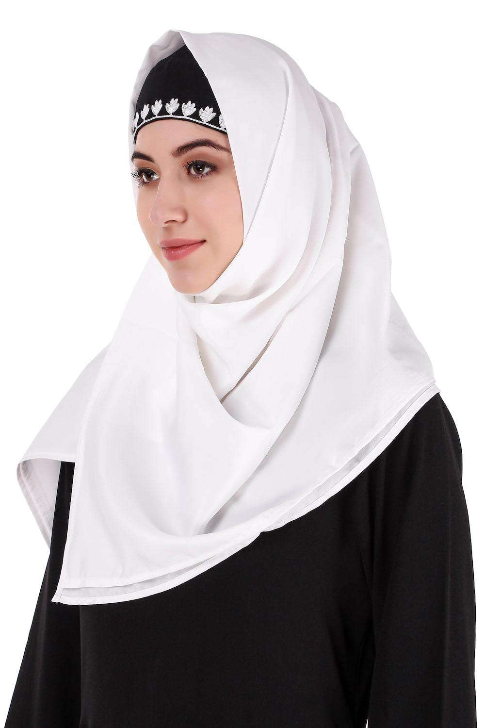 Embellished Scalped Bottom Anarkali Abaya Hijab