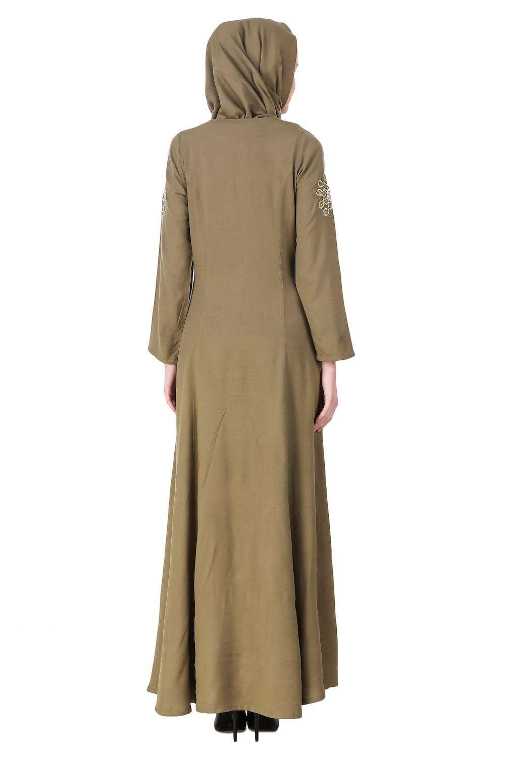 Princess Seam Embellished Front Abaya