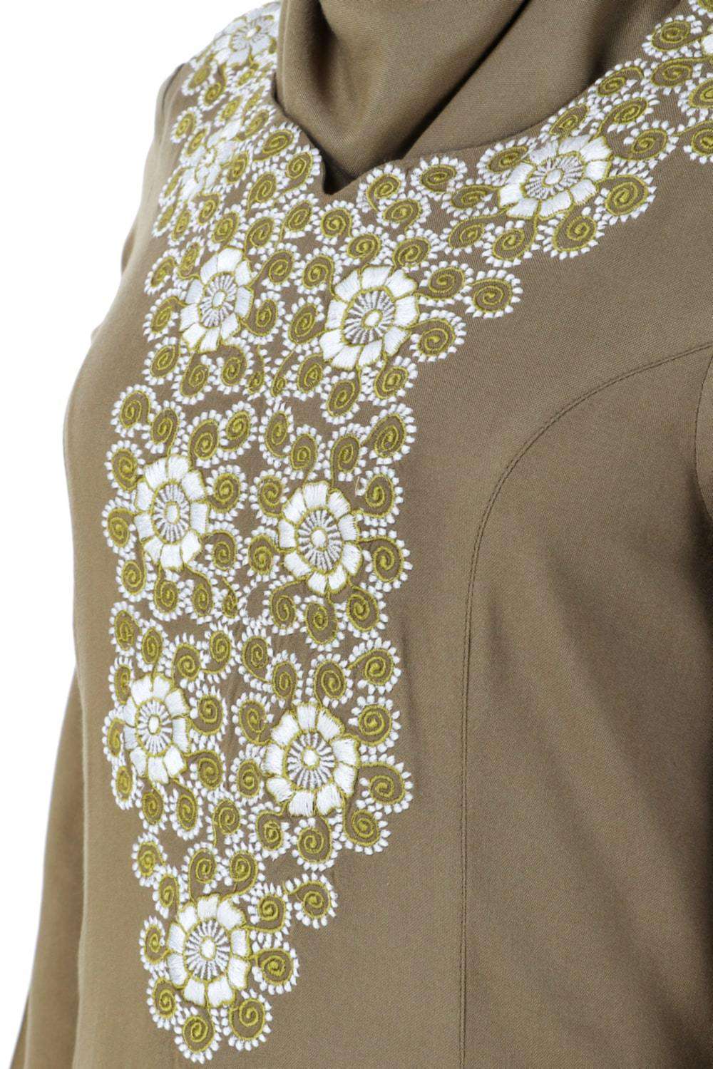 Princess Seam Embellished Front Abaya