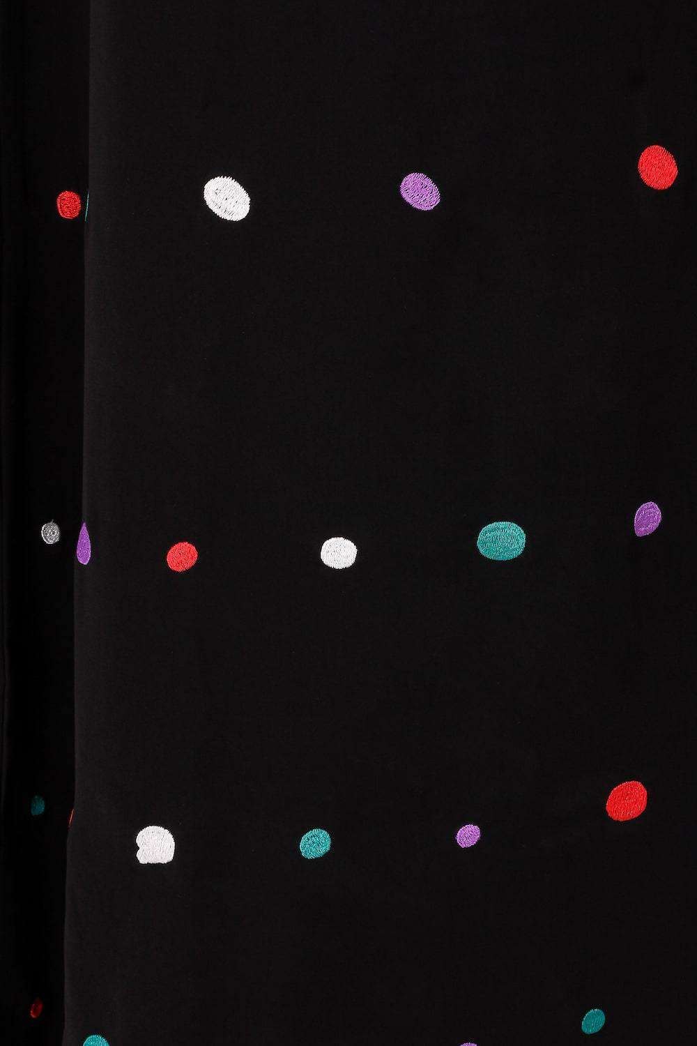 Colorful Embroidered Polka Dot Abaya Design