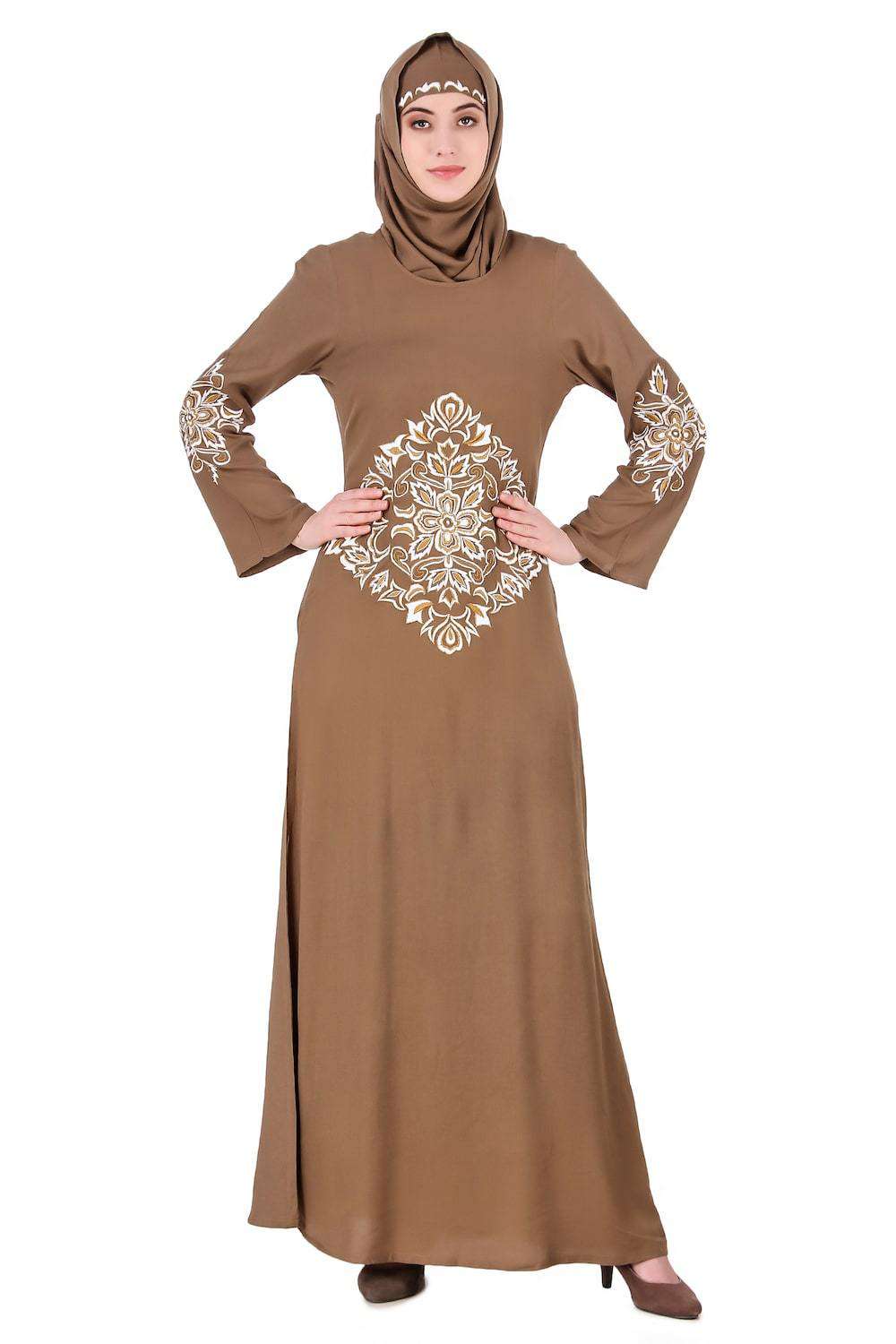 Floral Diamond Cut Festive Abaya