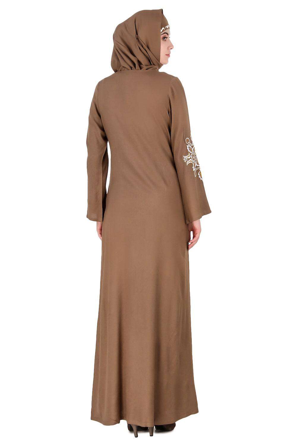 Floral Diamond Cut Festive Abaya Back