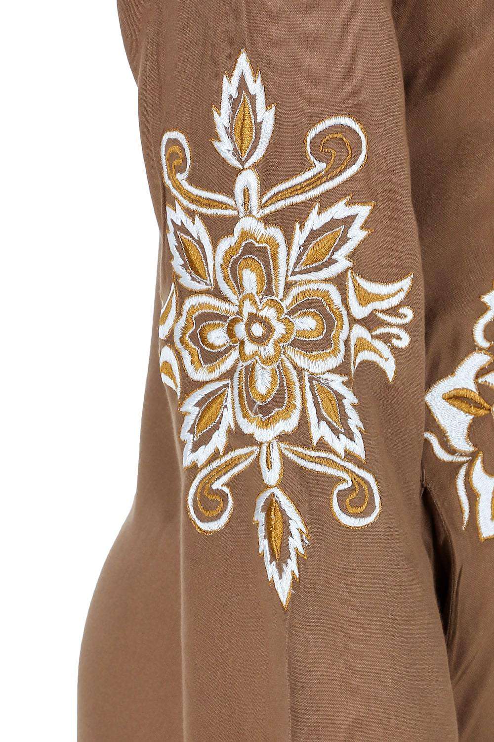 Floral Diamond Cut Festive Abaya Sleeves
