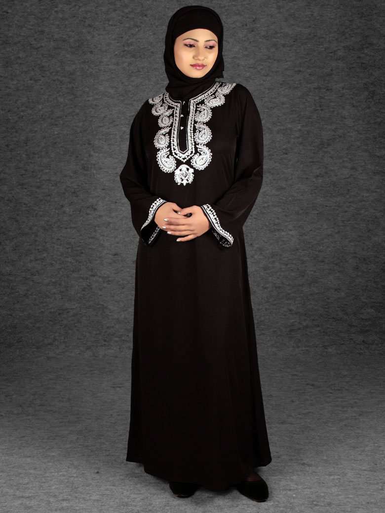 Elegant Embroidered Abaya