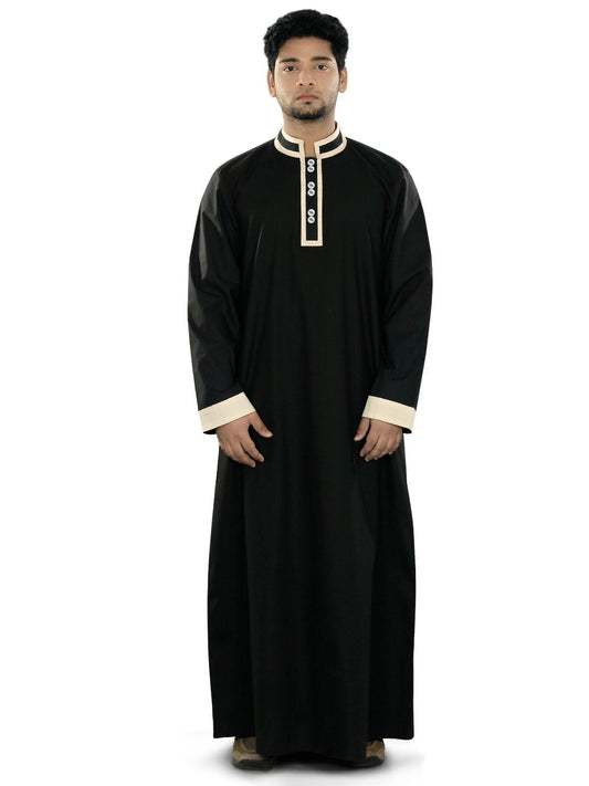 Aatif Black Galabiyya