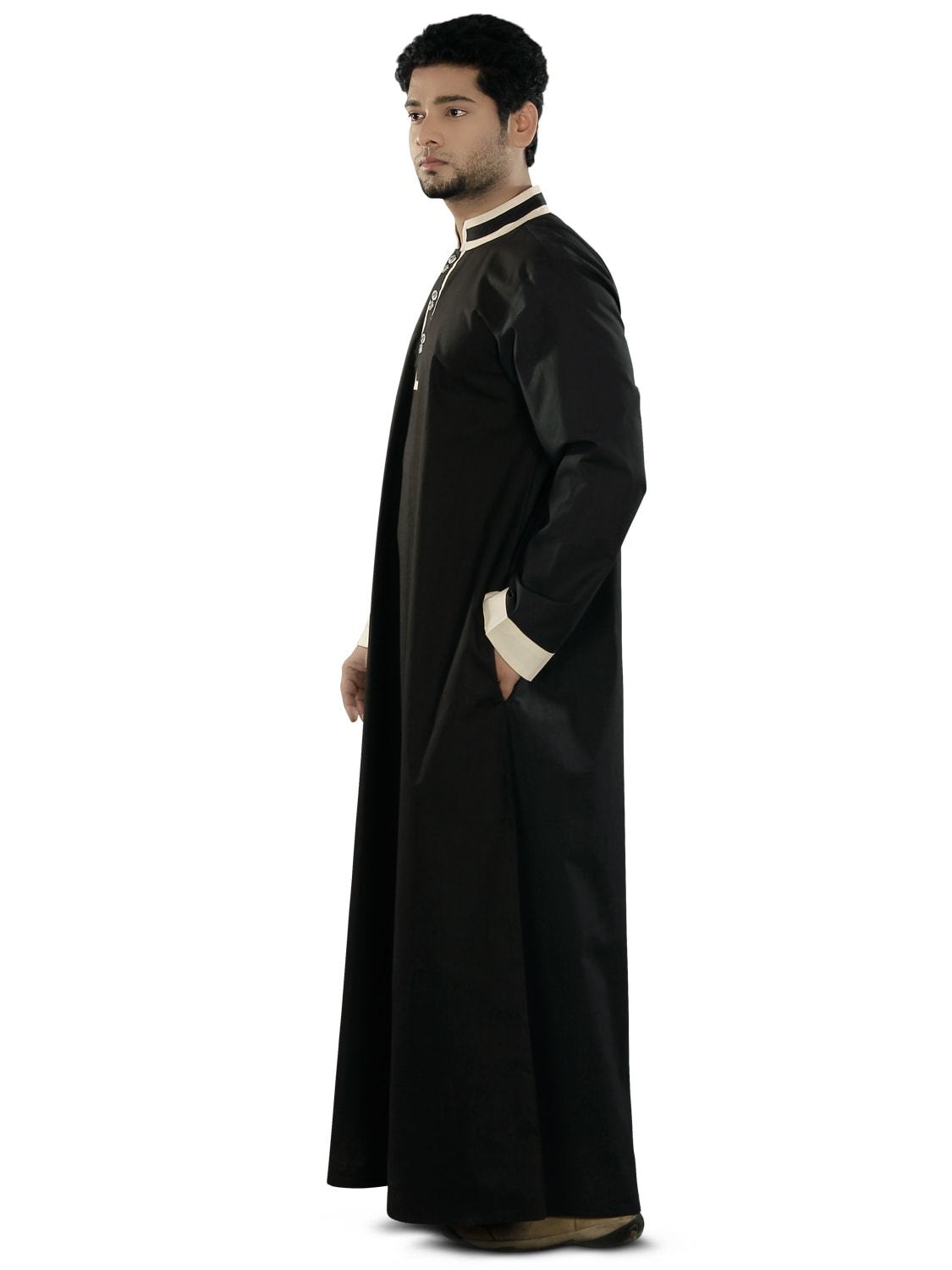 Aatif Black Galabiyya