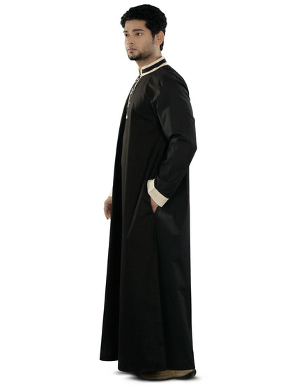 Aatif Black Galabiyya