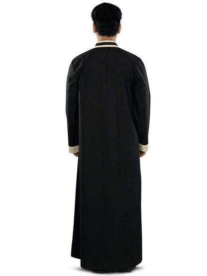 Aatif Black Galabiyya