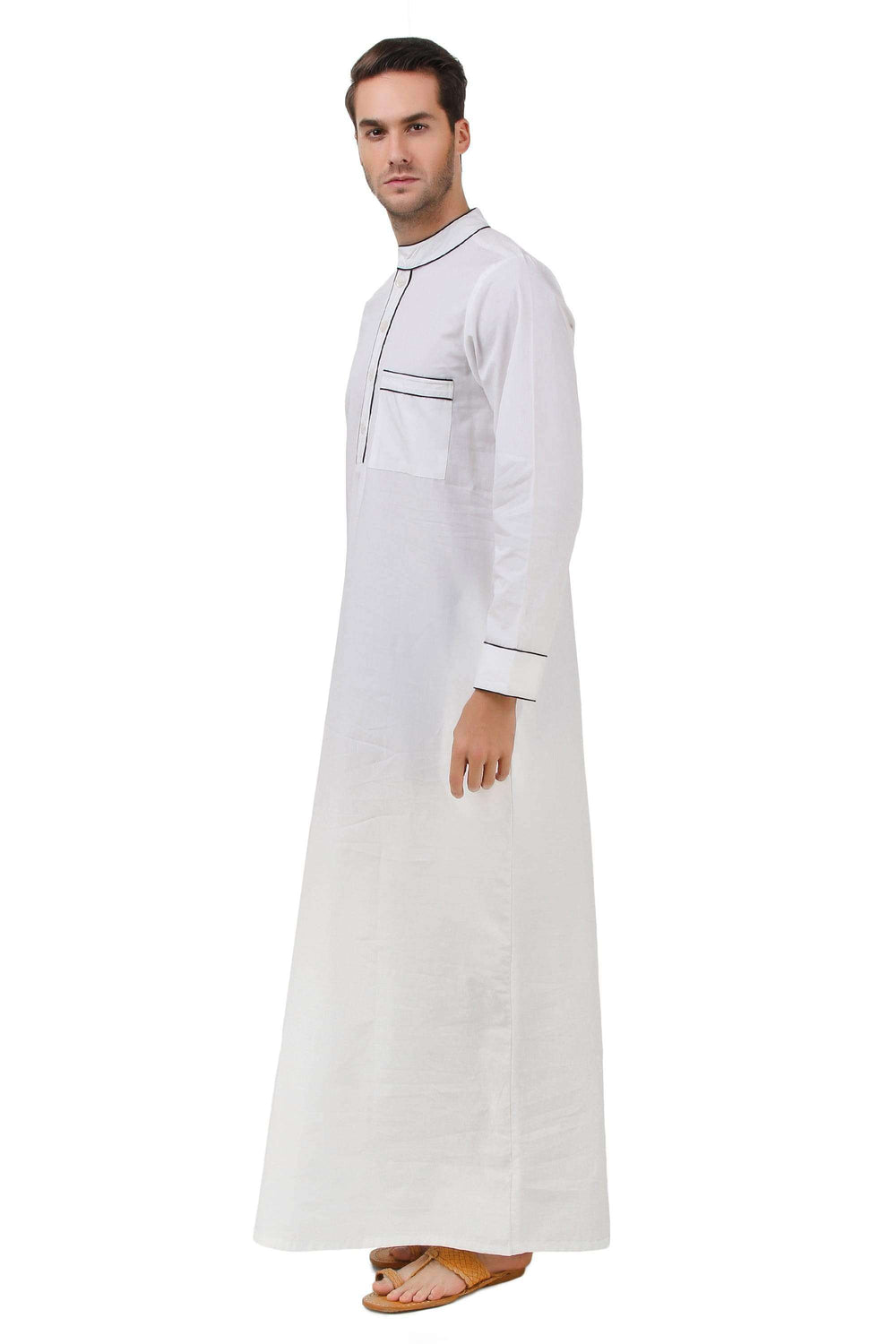 Zayan White Cotton Galabiyya