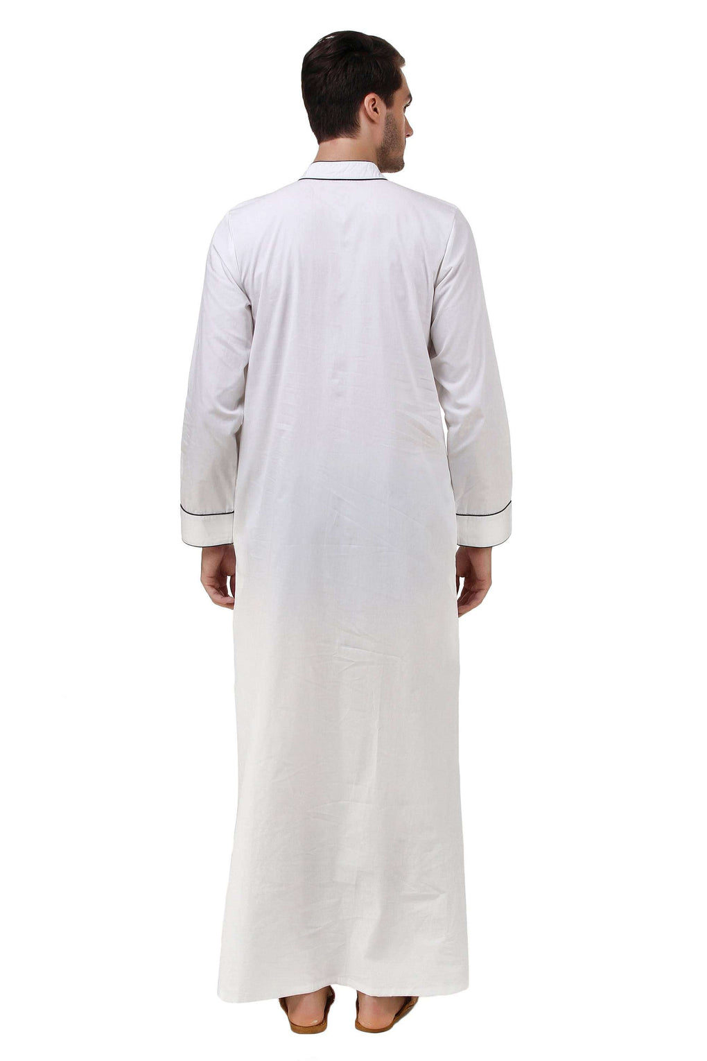 Zayan White Cotton Galabiyya