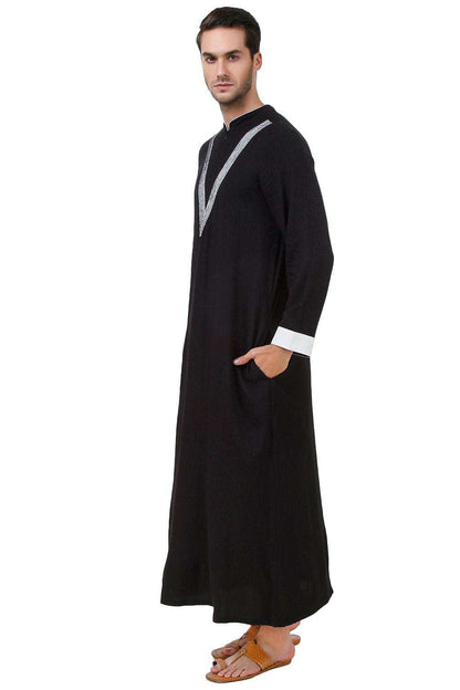 Faizaan Black Rayon Thobe