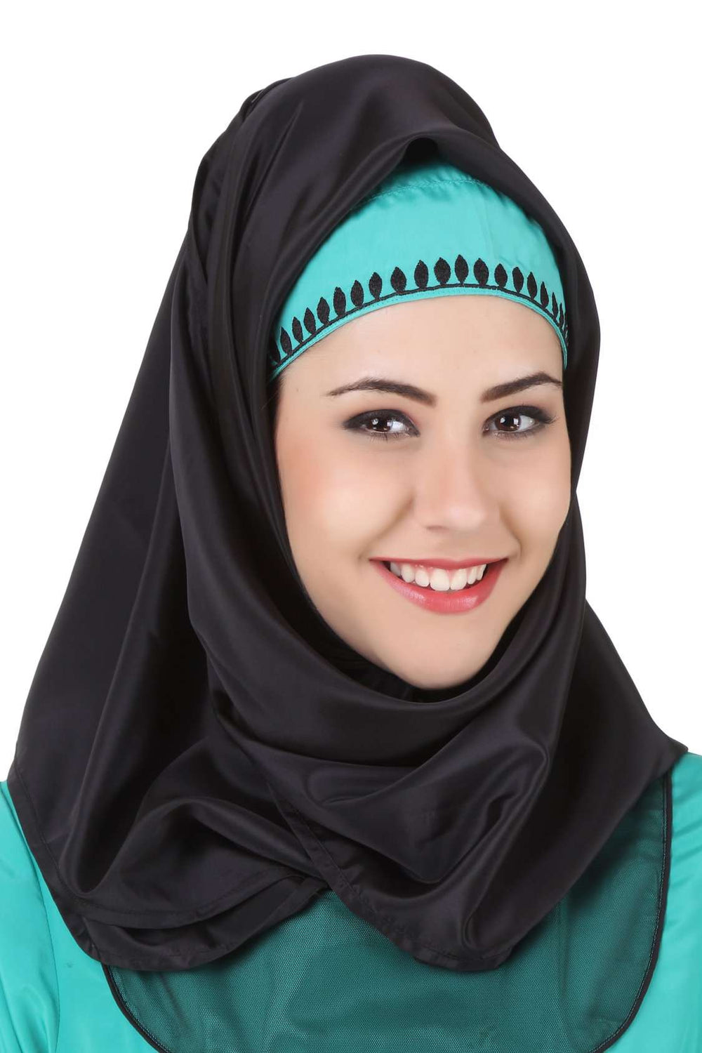 Manab Fancy Black Nida Hijab