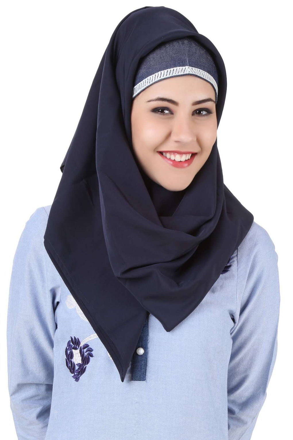 Mahek Navy Blue Kashibo Hijab